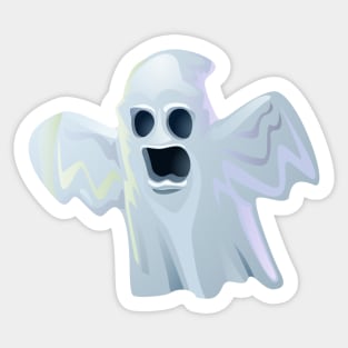 Scary Halloween Ghost Sticker